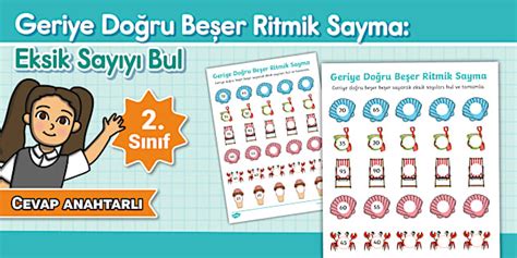 Geriye Doğru Beşer Ritmik Sayma: Eksik Sayıyı Bul-Twinkl