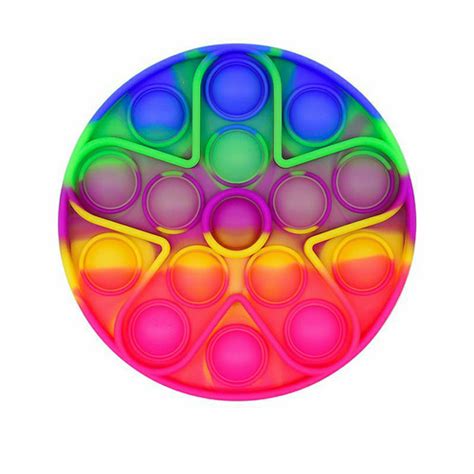 Jual pop it rainbow tie dye mix color fidget toy viral Tiktok adhd ...