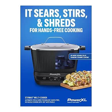 PowerXL StirMax 7.5-qt Diamond Ceramic Nonstick Coating Multi Cooker ...