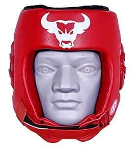 Force-Ten Competition Head Guard (Microfiber Material) (Red) : Amazon ...