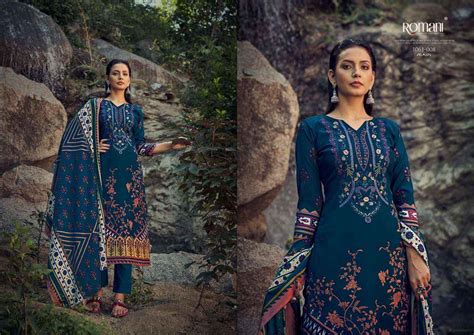 Romani Maria B Pakistani Embroidery Kashmiri Pashmina Dress Material