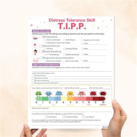 13 Printable Distress Tolerance Worksheets and Handouts – Mental Health ...