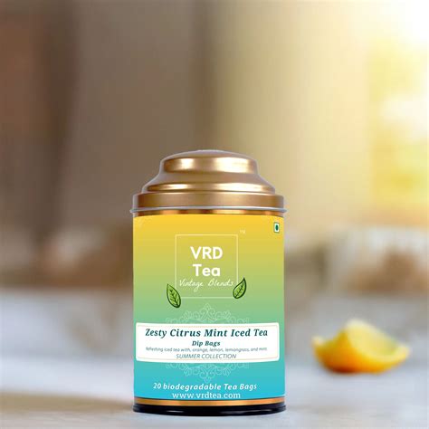 VRD Tea Vintage Blends Zesty Citrus Mint Iced Tea
