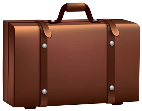 Brown Suitcase PNG Clip Art Image | Gallery Yopriceville - High-Quality ...