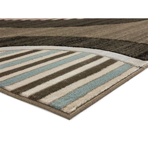 MDA Rugs Glamour 2 x 8 (ft) Polypropylene Brown/Burgundy Rectangular ...
