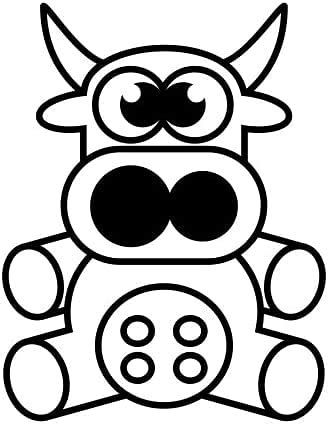 ISEE 360® Cow Funny Cartoon Sticker for Cars Bikes Trucks Vans Windows ...
