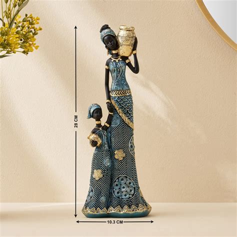 Buy Corsica Jaguar Polyresin African Lady with Child Figurine from ...