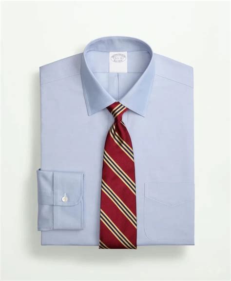 Non-Iron Broadcloth Solid Regular Fit Dress Shirt | Brooks Brothers ...
