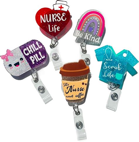 Amazon.com : GEEHUA 3PCS Nurse Badge Reel, 27.5" Retractable Badge Reel ...