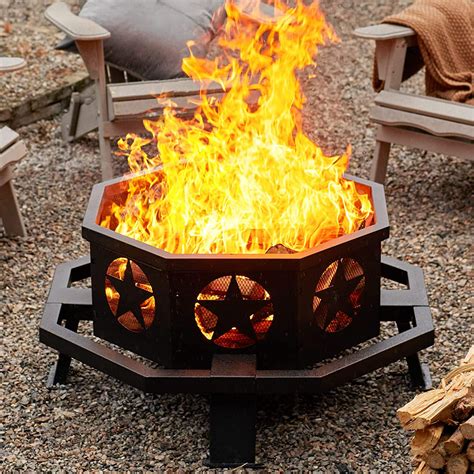 Foundry Select Huwwa 17.52" H x 35.04" W Steel Wood Burning Outdoor ...