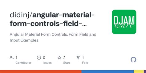 GitHub - didinj/angular-material-form-controls-field-input-example: Angular Material Form ...