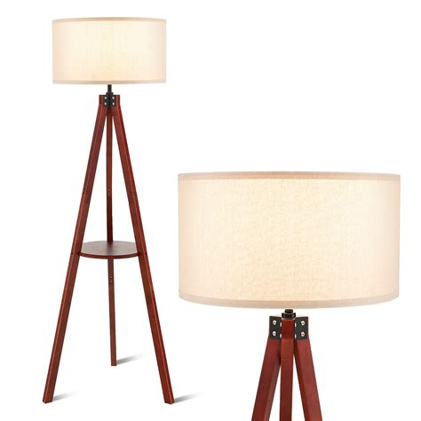 Gymax Unique Modern Tripod Floor Lamp with Flaxen Shade and E26 Base ...