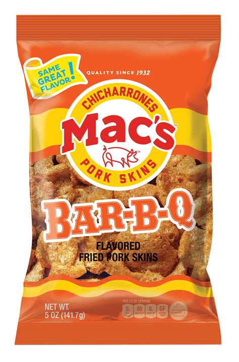 Mac's BBQ Pork Skins Pork Rind Snacks, 5 Oz - Walmart.com - Walmart.com