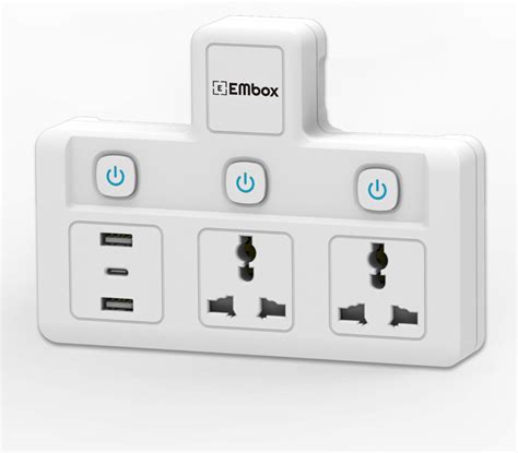 Amazon.in: Buy EMBOX Multi Plug Socket with Type C Port Individual ...