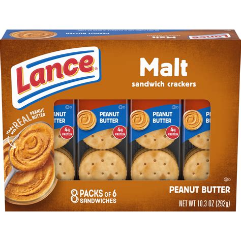 Lance Sandwich Crackers, Malt with Peanut Butter, 8 Nepal | Ubuy