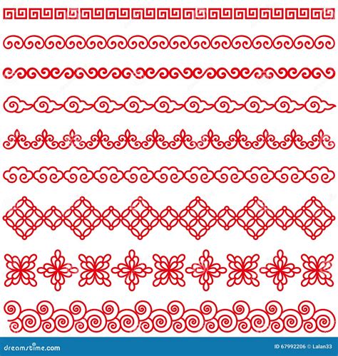 Set Of Chinese Style Borders. Vector Illustration | CartoonDealer.com ...