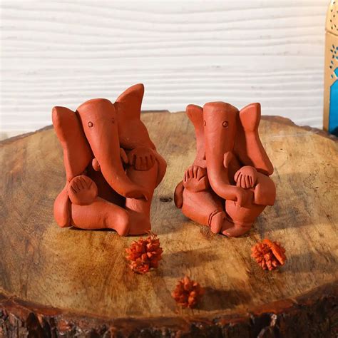 Amalfiee Handmade Terracotta Ganpati Bappa sculpture – Amalfiee Ceramics