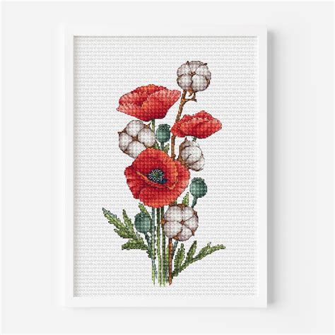 Image result for Cross Stitch Poppy Pattern