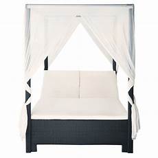 baldacchino lettino letto a baldacchino nero da esterno in resina intrecciata baldacchino lettino letto a baldacchino nero da esterno in resina intrecciata