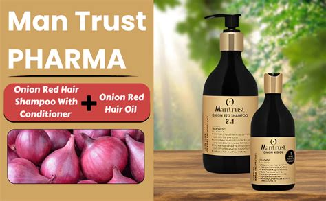 Buy Man Trust PHARMA Onion Red Hair Shampoo With Conditioner Plus Onion ...