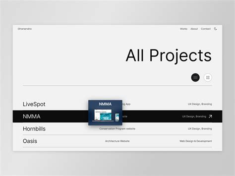 Projects List - Awwwards