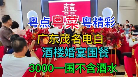 广东茂名电白，酒楼婚宴围餐，3000一围不含酒水，粤语中字幕，2023-3-13 - YouTube