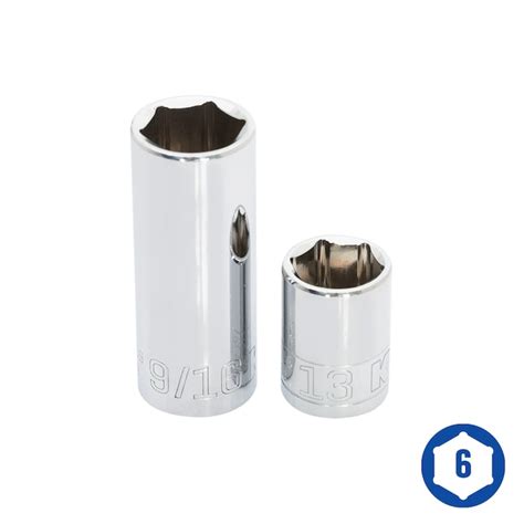 Kobalt 1/4-in Drive Standard (SAE) Deep Socket Set 6 -Pieces in the ...