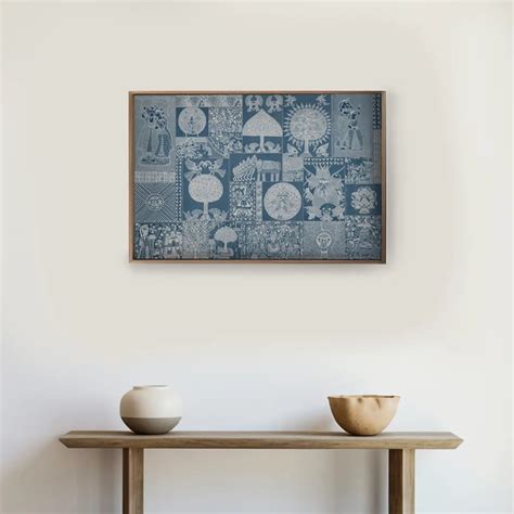 Blue Geet Madhubani Vintage Wall Art | Life n Colors