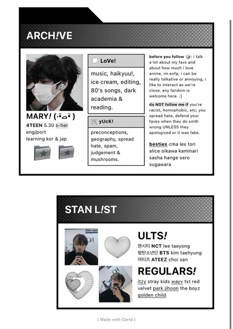 Carrd Templates Tumblr - Content Calendar Template