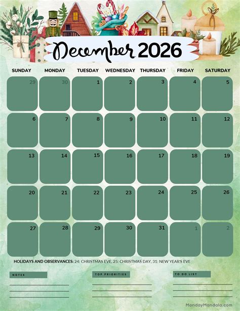 December 2026 Calendars (52 Free PDF Printables)