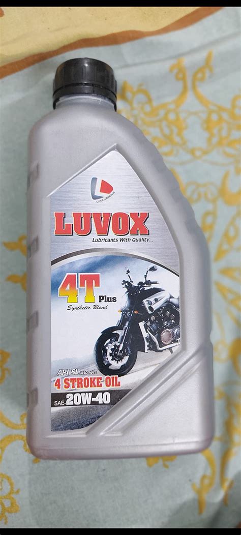 Luvox 20W40 Motor Bike Engine Oil 4 Stroke , 900ml : Amazon.in: Car ...