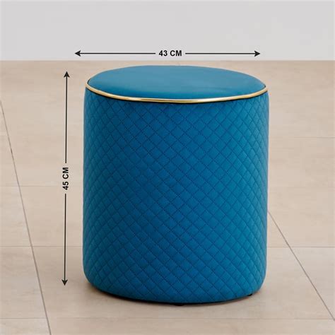 Buy Murphy Velvet Ottoman - Teal from Home Centre at just INR 2999.0