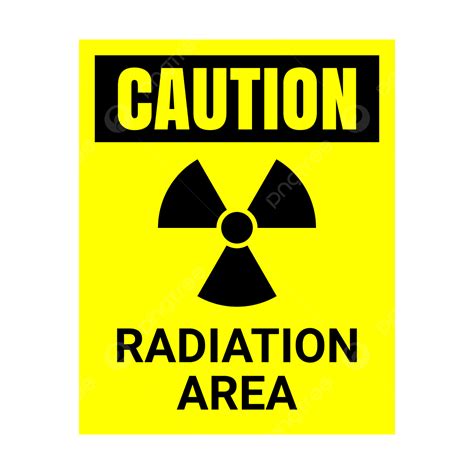 Caution Radiation Area Sign PNG, Vector, PSD, and Clipart With ...