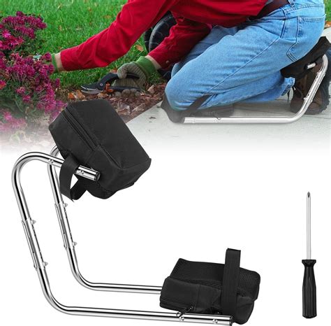 LuLobtg Gardening Knee Seat Aluminum Alloy Gardening Knee Cushion Protection Farm Knee Support ...
