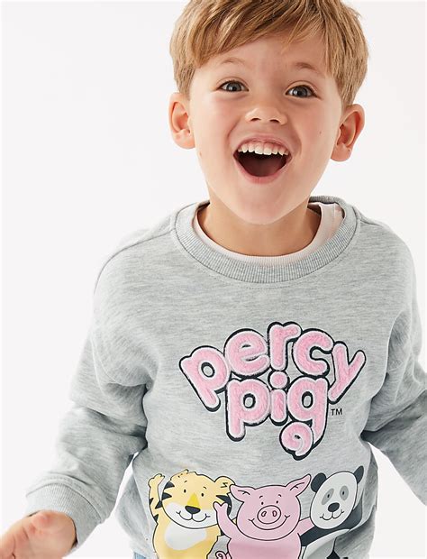 Buy Cotton Rich Percy Pig™ Sweatshirt at Marks & Spencer