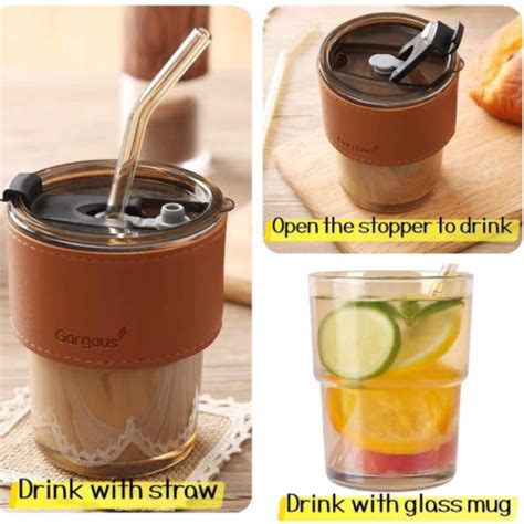Buy High Quality Glass Coffee Mug With Straw Online - 99Wholesale ...