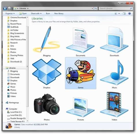 Image result for Windows 7 Library