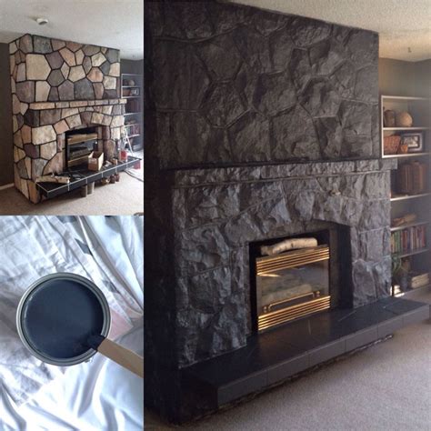 Painted Rock Fireplaces Before And After – Warehouse of Ideas