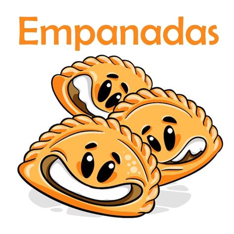 Empanadas funnny cartoon character vector isolated background | Premium ...