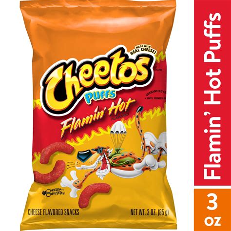 Buy Cheetos Puffs Cheese Flavored Snacks Flamin' Hot Flavored 3 Oz ...
