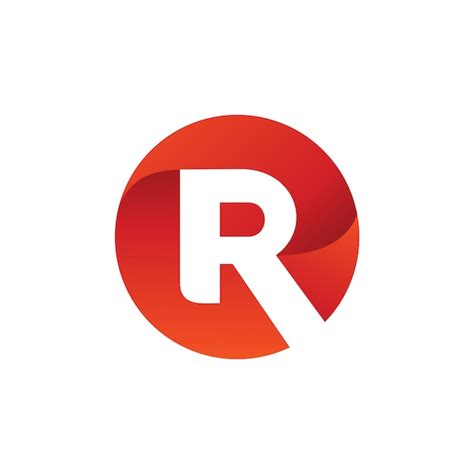 Letter r circle logo vector | Premium Vector