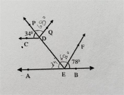 In the given figure, AB||CD and EF|| DQ. Find angle PDQ ,Angle AED and ...