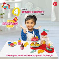 Buy Funskool FunDough Fun Ice-Cream Shop Cutting & Moulding Playset for ...