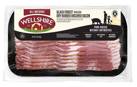 Black Forest Thick Sliced Dry Rubbed Uncured Pork Bacon | Thick-Sliced ...