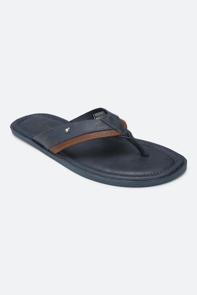 Buy Men Navy Solid Flip Flops Online - 761249 | Louis Philippe