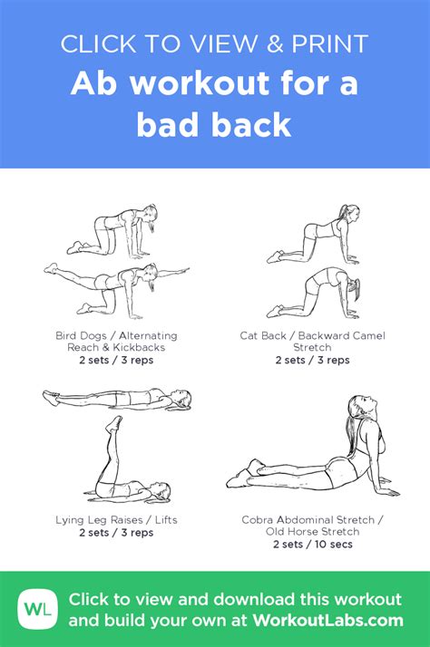 Image result for AB Exercises Bad Back