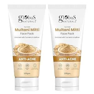 Globus Naturals Anti Acne Multani Mitti Face Pack, For Oily & Acne ...