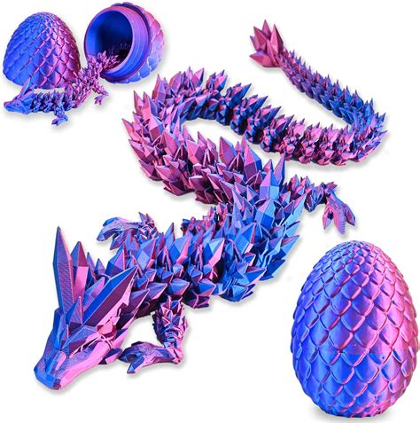 Amazon.com: LOCYFENS 3D Printed Dragon Eggs With Articulated Toy Inside ...