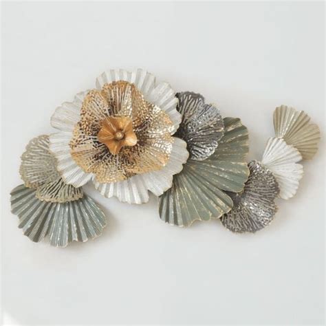 Big Iron flower wall mounted art (48 x 27 Inches) - Punam Metalcrafts