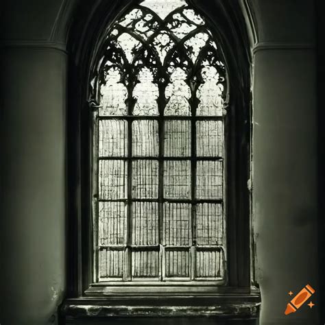Gothic style window with intricate design on Craiyon